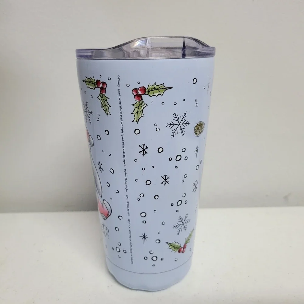 Disney Eeyore Christmas Over Yet Stainless Steel Tumbler Cup 20oz Holiday Lid